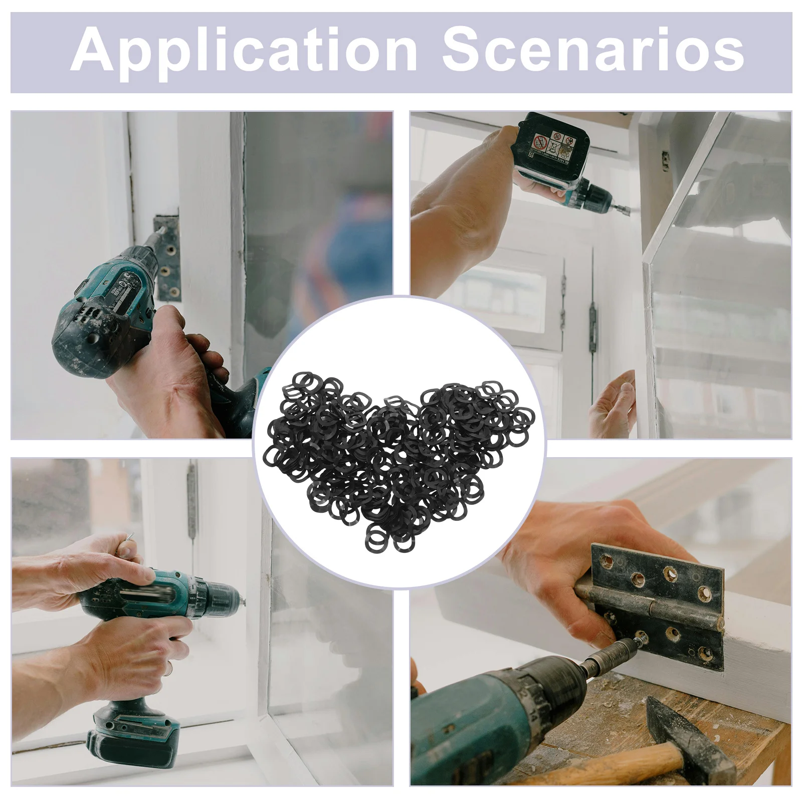 1000 قطعة موجة الربيع غسالة 6 مللي متر Id X 9 مللي متر Od 0.2 مللي متر سميكة الأسود المنغنيز الصلب الثلاثي متموج تصميم لمحرك تحمل مسمار مزلاج #5