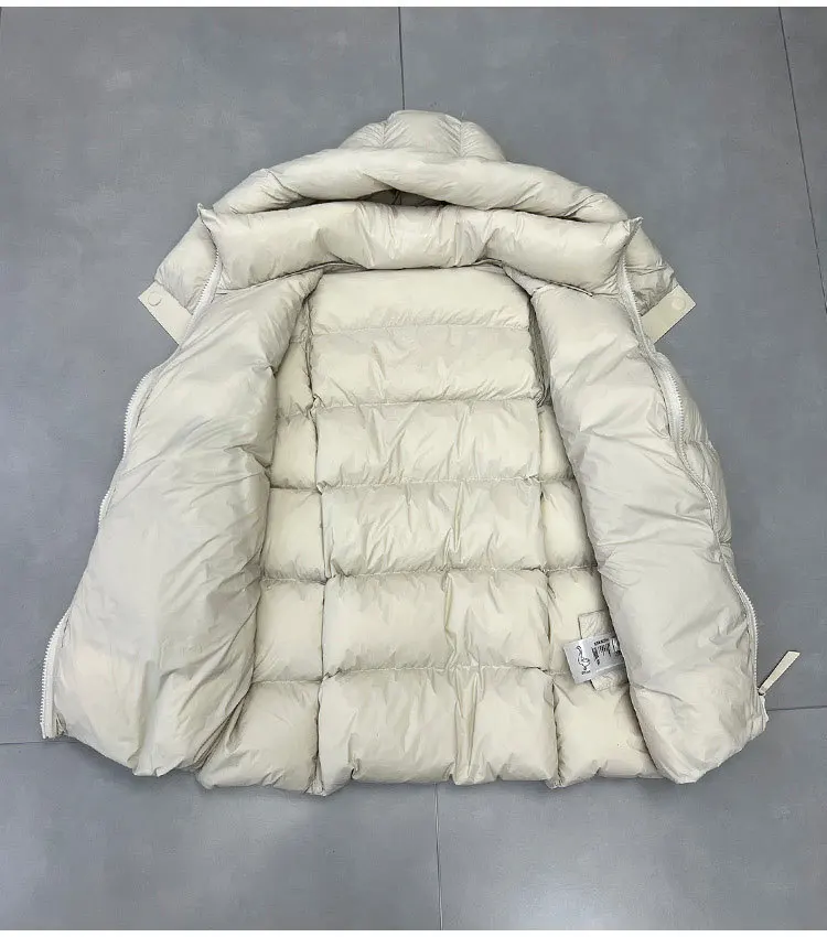 2026 شتاء جديد 90 الأبيض أوزة أسفل سترة سحابة نفخة أسفل سترة للنساء فضفاضة مقنعين معطف سميك سترة الثلوج مع مقنعين