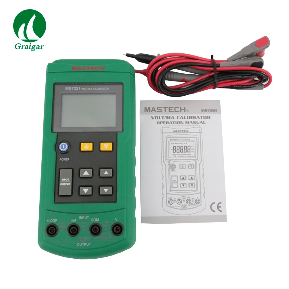 

MS7221 Volt/MA Calibrator Current&Voltage Process Calibrator Volt MA Calibrator Holster Features Test Lead Storage