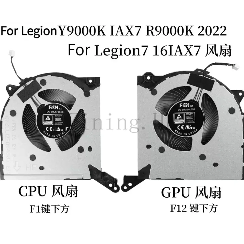 

CPU GPU Cooling Fan for Lenovo Legion 7 16IAX7 Y9000K IAX7 R9000K 2022 12V
