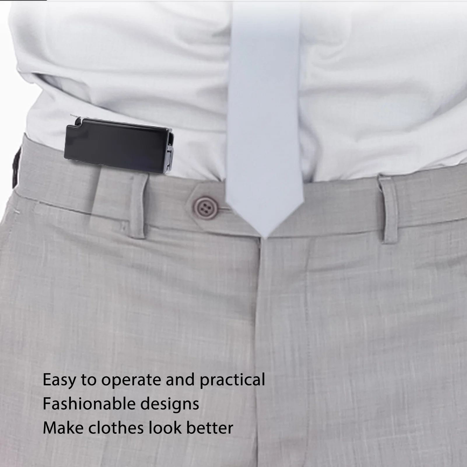 Multi Function Belt Clip Buckle Invisible Pants Waist Shrink Clip for Men and Women No Belt Needed Adjustable Waistband Tighte