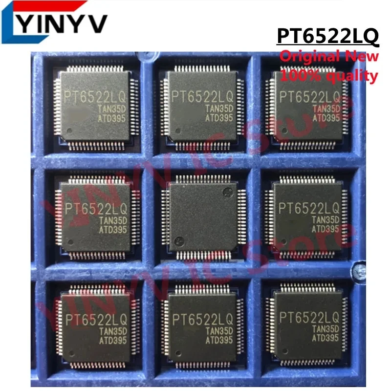 1 Stück/Charge PT6522-Q QFP64 PT6522 PT6522LQ PT6522-LQ LQFP64 LCD-Display-Treiber, IC-Modul für Instrumente mit schwarzem Bildschirm, Leistungschip, 100 % neu – Detail 2