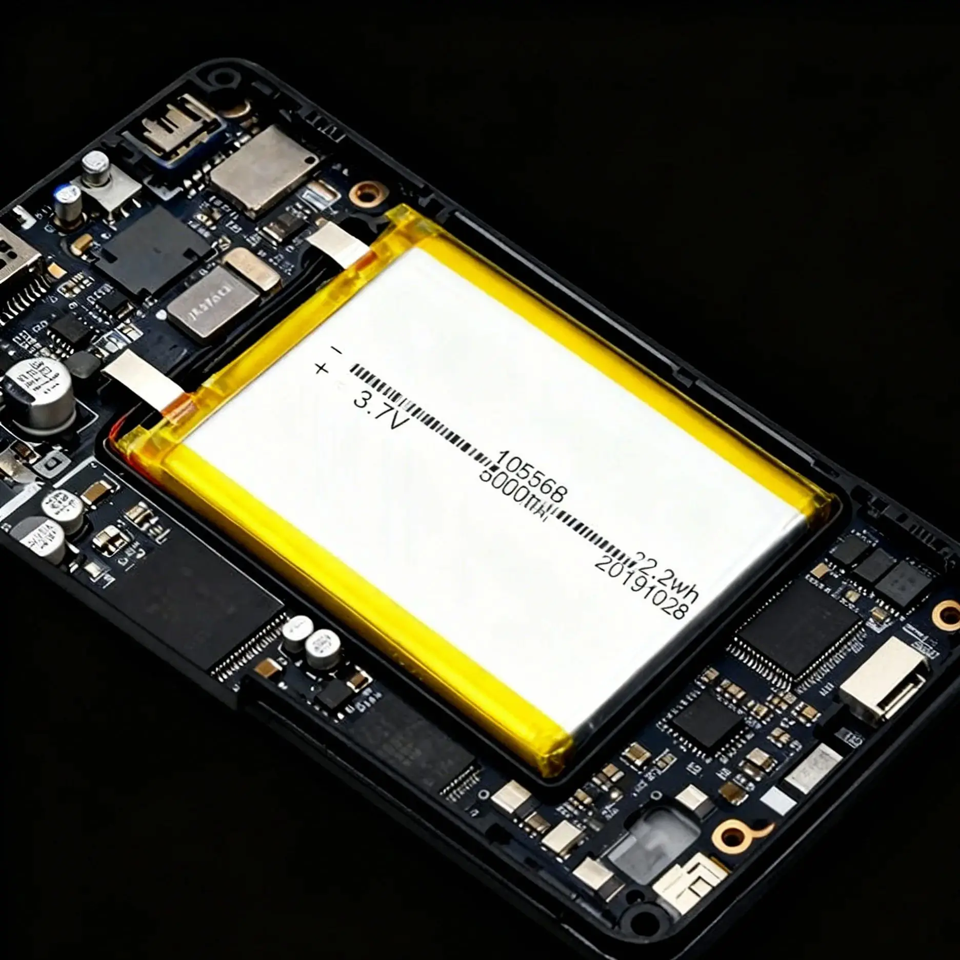 105568 Li-Polymer Battery 5000mAh 3.7V All-Purpose for DIY, Power Bank, Drone, Smart Device Projects