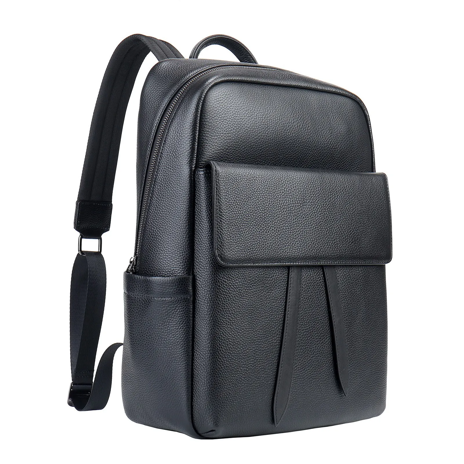 2024 New brand Natural Cowskin Genuine Leather Men's Backpack Fashion Large Capacity Shoolbag Boy Laptop Backpack computer Bag