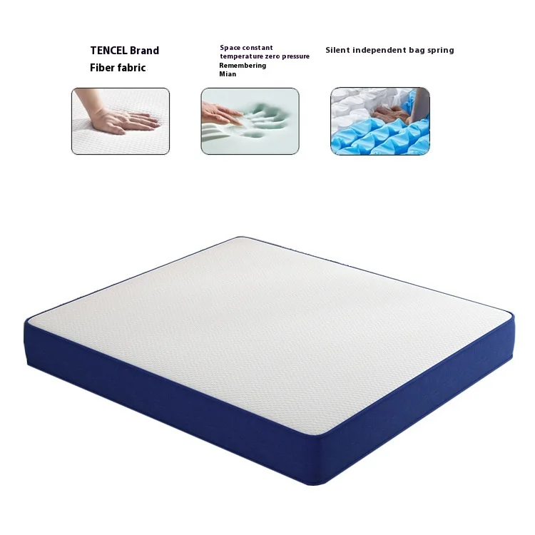 블루 박스 메모리폼 스프링 매트리스 슬로우 리바운드 쿨링 중간 압력 제로 홈 패드 어린이용 라텍스 롤백 압축