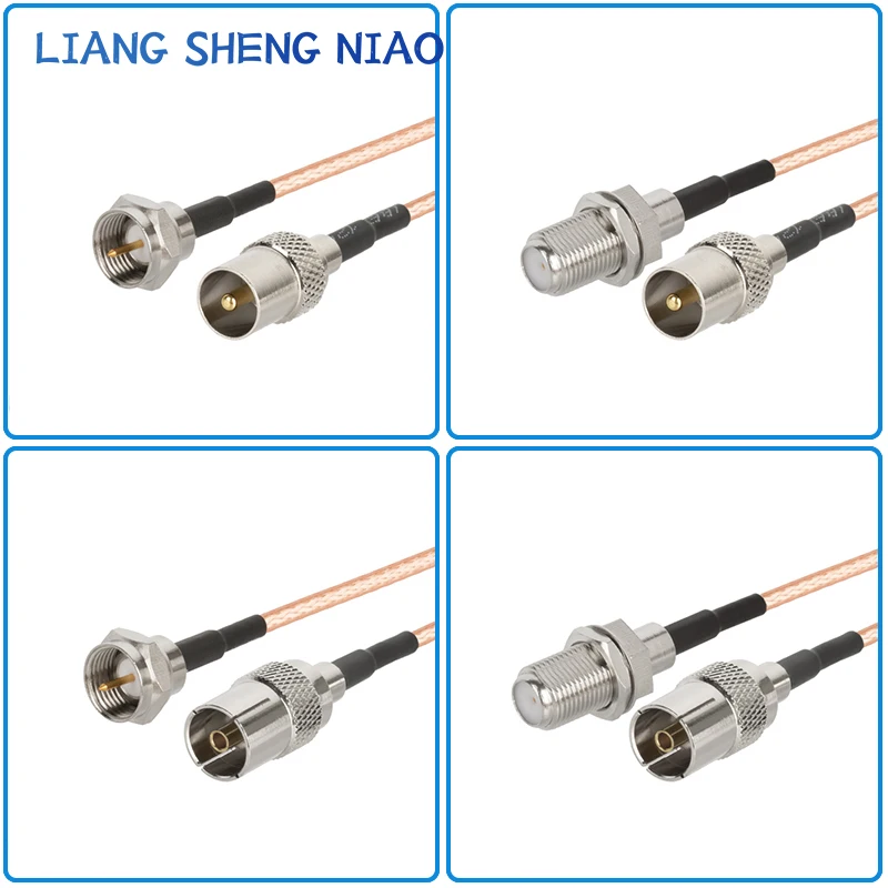 RG316 Coax Cable TV Male To SMA Male Female Right Anlge Connector RF To F Crimp for Cable Low Loss Fast Delivery RF Coaxial line