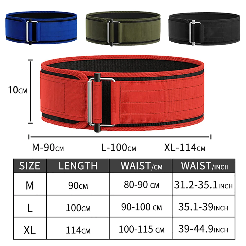 Weightlifting Squat Training Lumbar Support Band Sport Powerlifting Belt Fitness Back Waist Protector Belt Gym Men Velcro Straps