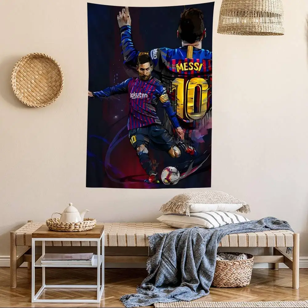 M-messi Soccer Printed Large Wall Tapestry Art Science Fiction Room Home Decor Decor Blanket