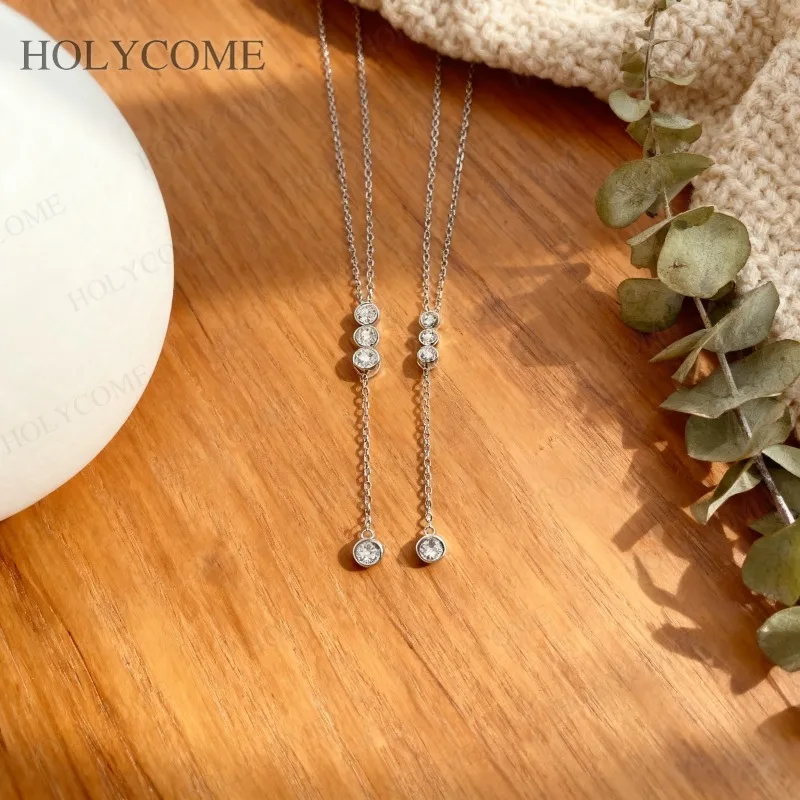 

0,4-2 карата индивидуальный кулон из муассанита, круглый 3 мм/5 мм, 4 шт. VVS1 D, цвет, стерлинговое серебро 925 пробы, ювелирные изделия для рождественской вечеринки, подарки для женщин