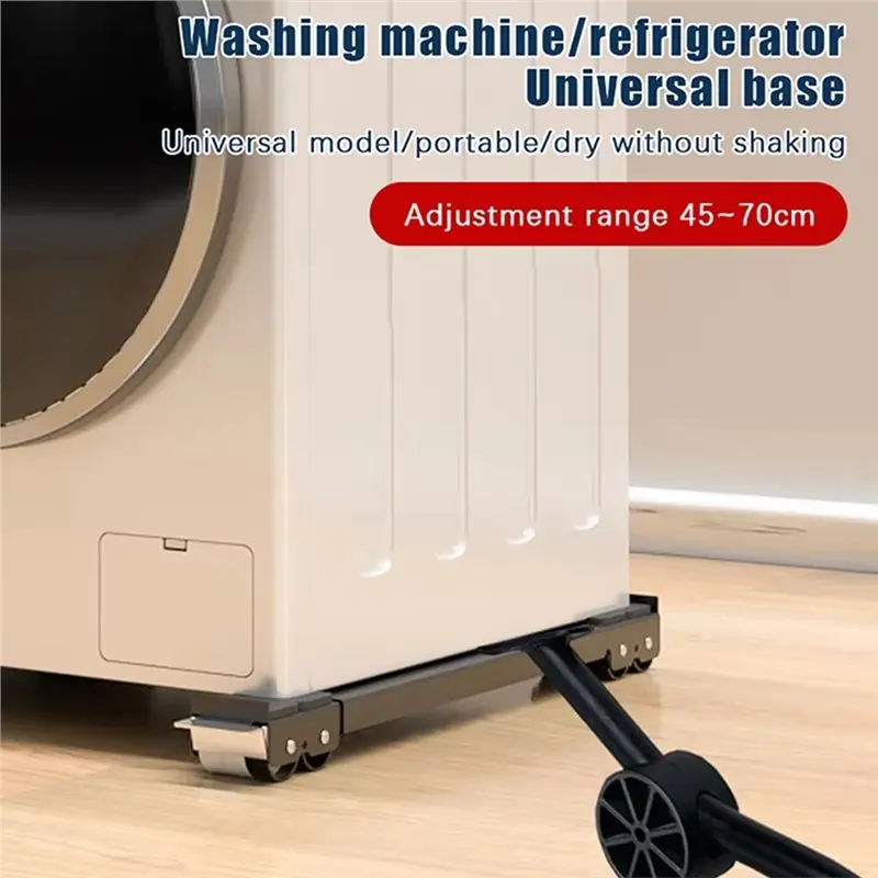 AT05-Double Row 24 Wheels Wine Cooler Heavy Duty Appliance Rollers 300KG Load Mobile Washing Machine Base B view 4