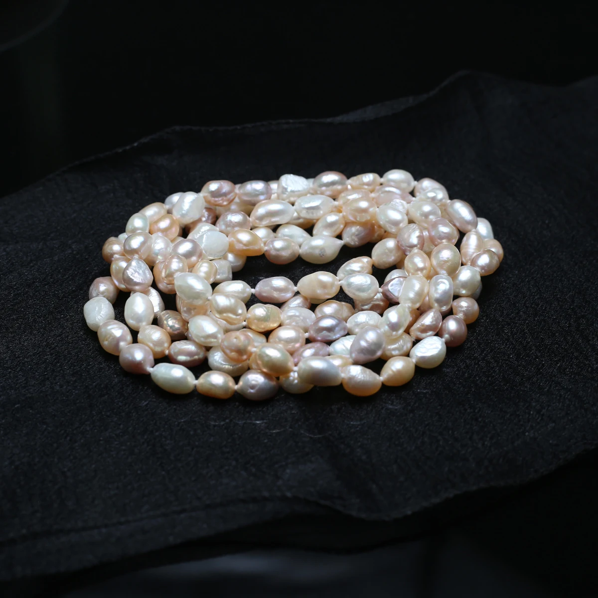 Fashion Women Jewelry Colored Pearl Bead Necklace Long Sweater Chain Necklace For Women Dress Accessories Gift For Girl Mother