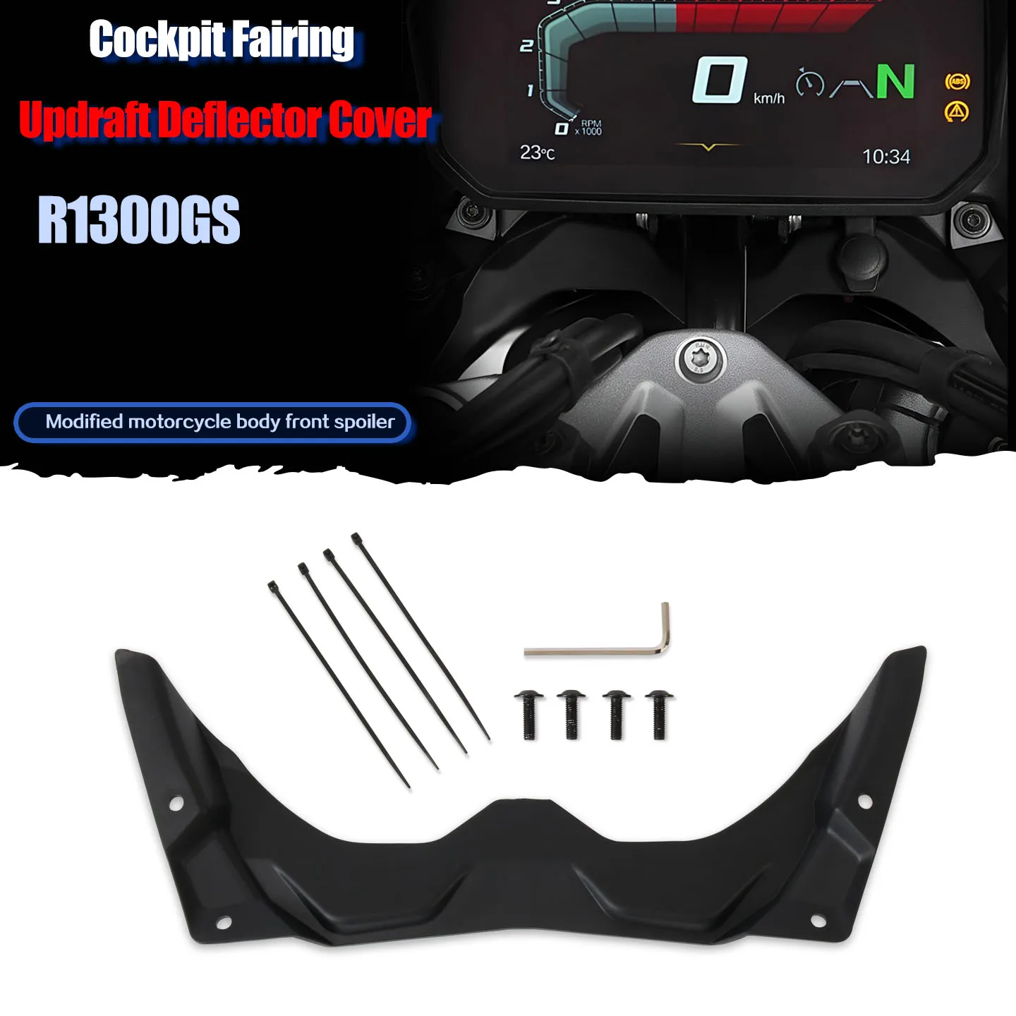 

For R1300GS R1300 GS R 1300GS Motorcycle Cockpit Fairing Updraft Deflector ﻿Decorative Cover Shield