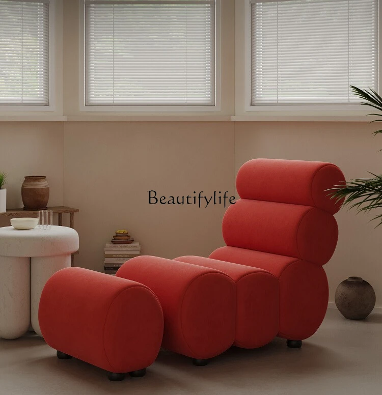 كرسي ترفيهي كاتربيلر إبداعي مصمم لغرفة المعيشة وشرفة المنزل وأريكة واحدة وشقة صغيرة كرسي وابي كسول #2