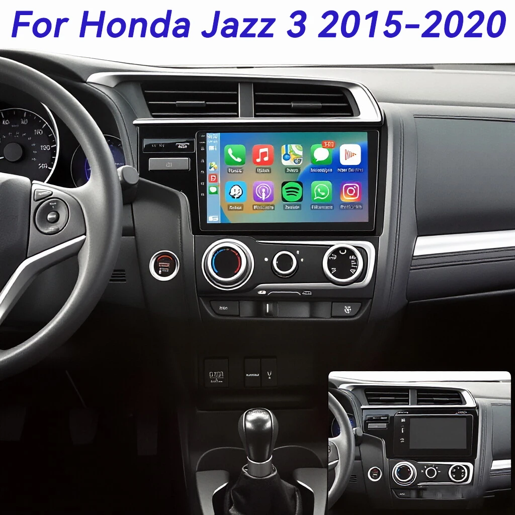 

Android 16 Car Radio For Honda Jazz 3 2015-2020 Fit 3 GP GK 2013-2020 4G+WIFI Carplay Auto Multimedia Player GPS Navigation