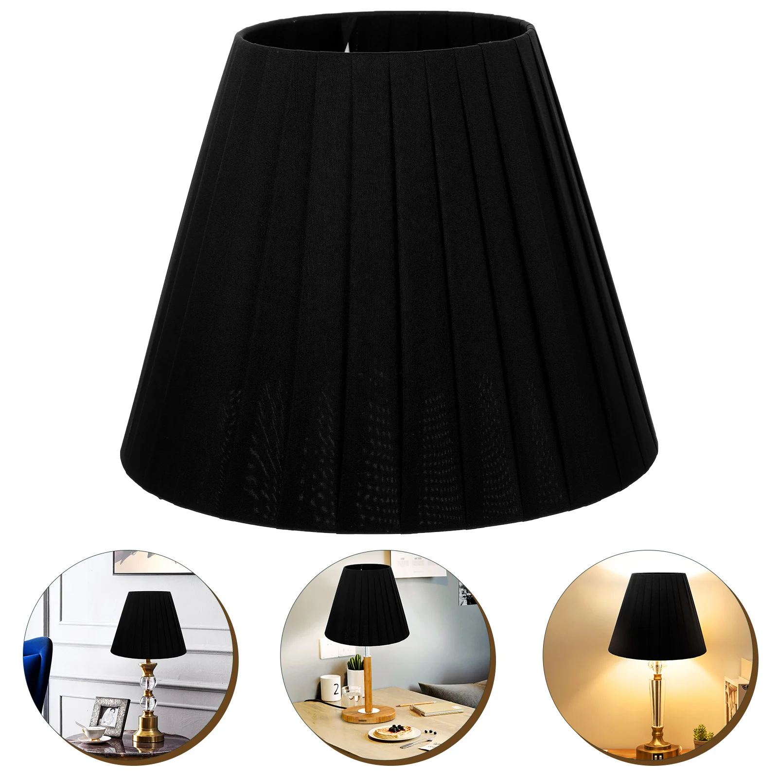 

Pleated Fabric Lampshade Shades for Table Cloth Cover Bedside Flower Light Bulbs Replacement Accessory Desk
