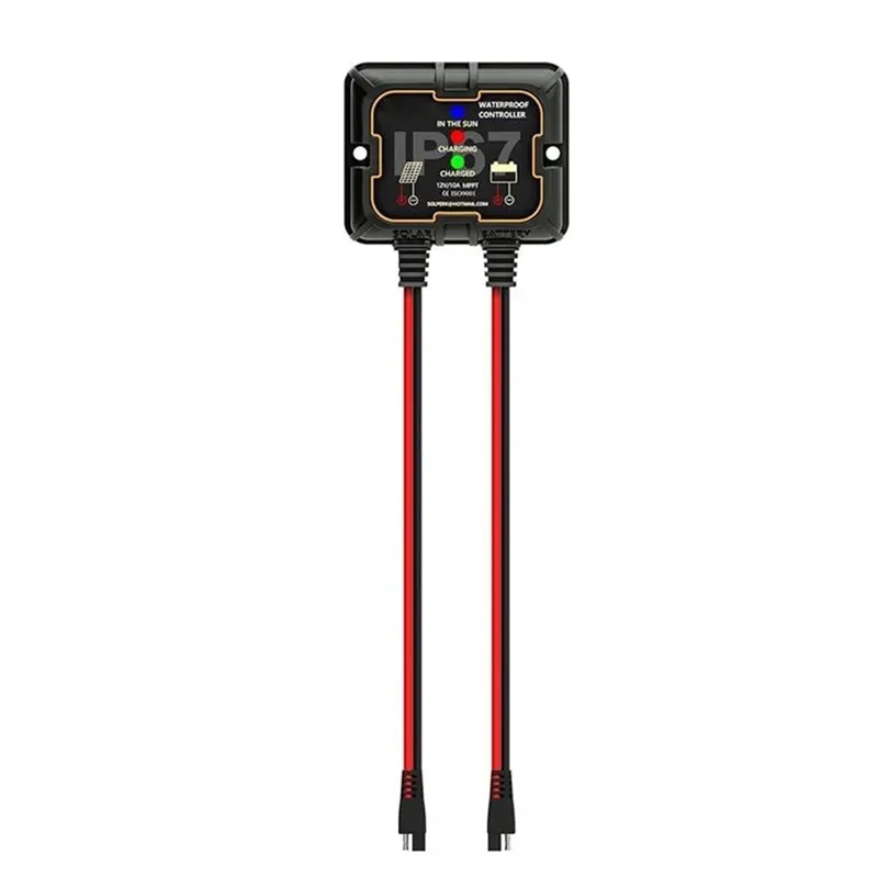 

[A92P!】 Waterproof For AGM, Gel& Lithium Battery Support Panel 10A 12V Solar Charge Controller, Portable Intelligent