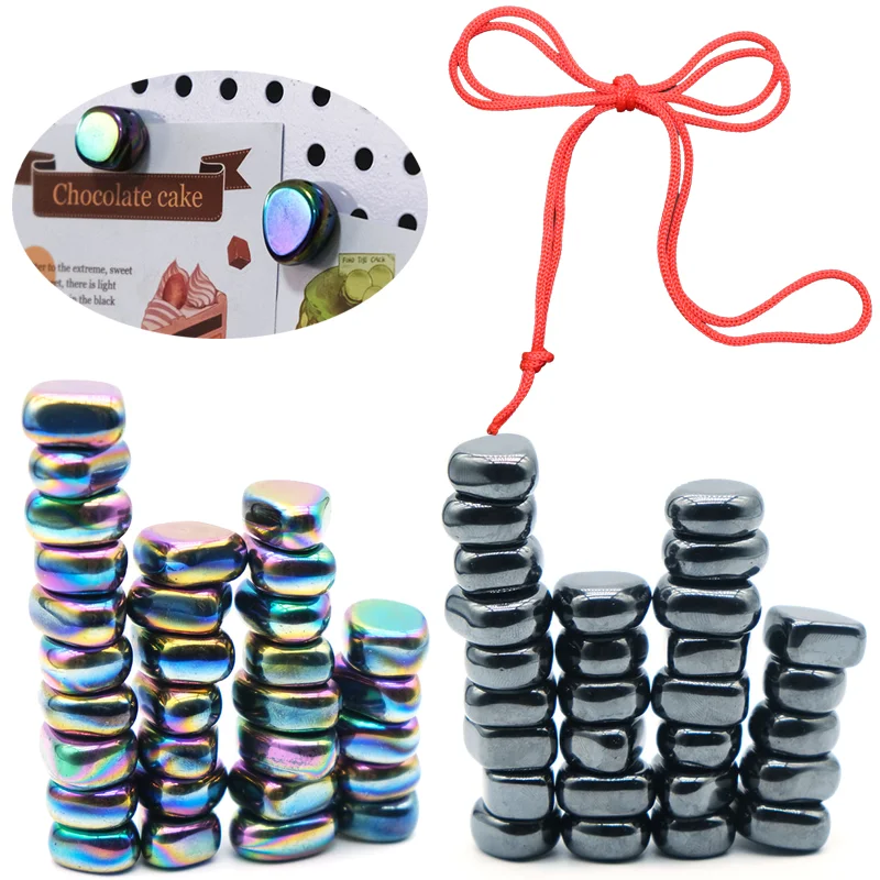 Polished Black Colorful Lodestone Magnet Multi-functional Magnetic Block Relieve Stress Therapy Interaction Game Fridge Magnets