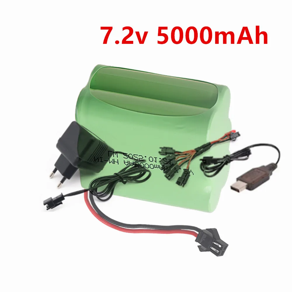 7.2V 5000mah rechargeable NI-MH AA battery for Remote control electric toy boat car truck 7.2 V 2800 mah upgrade aa nimh battery