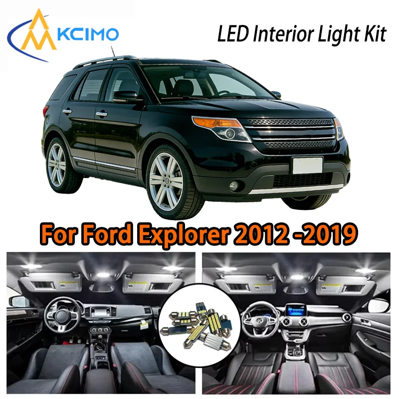 

KCIMO For Ford Explorer 2012-2019 Premium LED Interior Kit - 2 Colors , Quick Installation, Long-Lasting