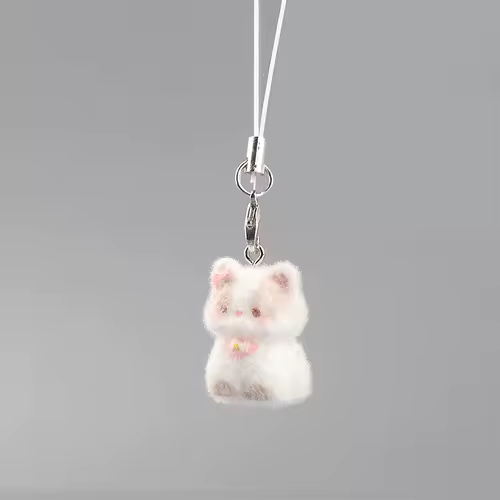 Fluffy Alpaca Elk Capybara Animal Keychains Resin Cartoon Lovely Funny Garlic Goose 3D Doll Pendant Bag Box Car Key Ring Jewelry - Image 7