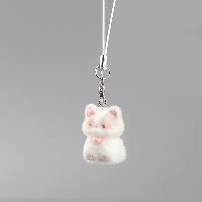 Fluffy Alpaca Elk Capybara Animal Keychains Resin Cartoon Lovely Funny Garlic Goose 3D Doll Pendant Bag Box Car Key Ring Jewelry - Image 7