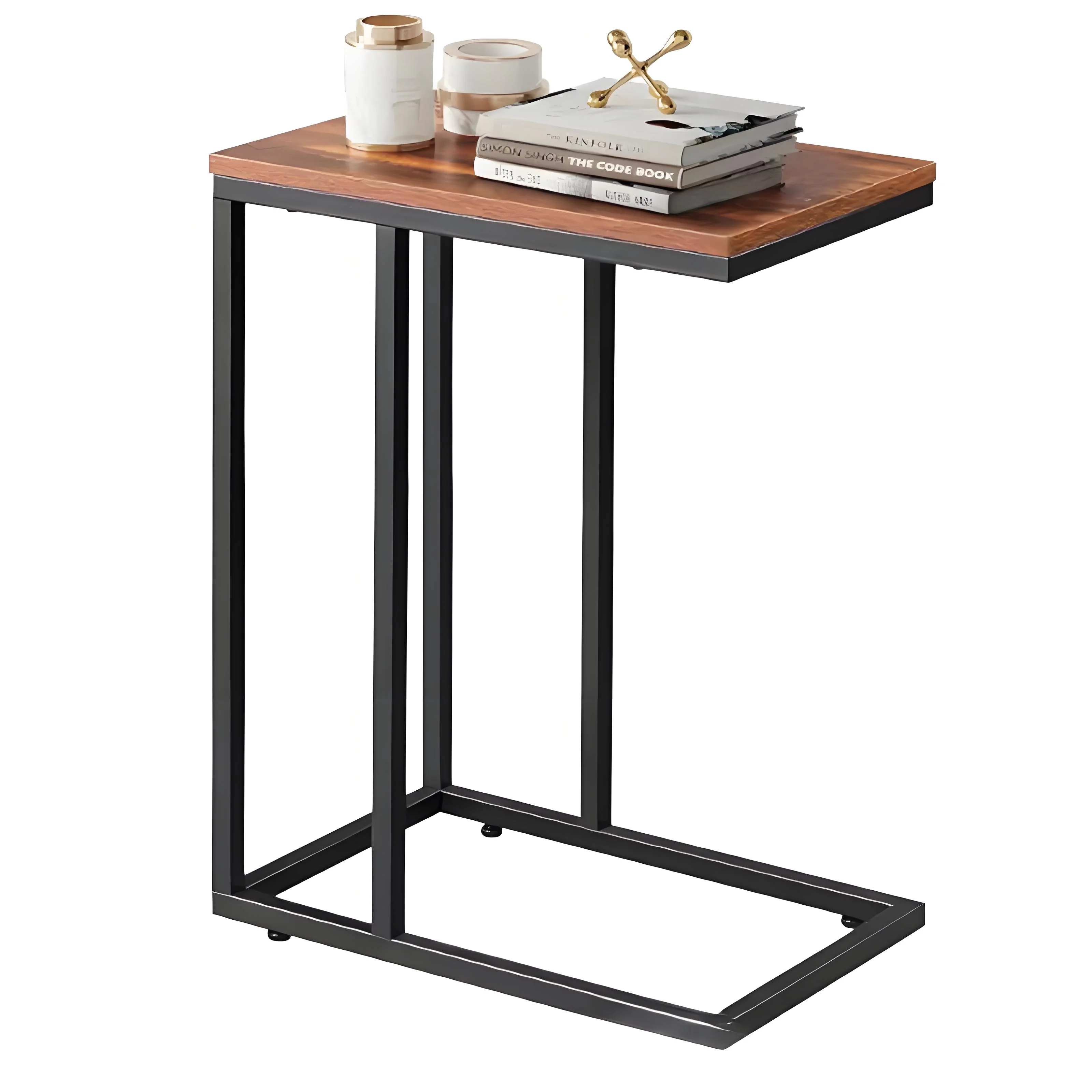 

Factory Luxury Solid Wood Tabletop Furniture Coffee Table Modern Style Living Room Metal Side Table