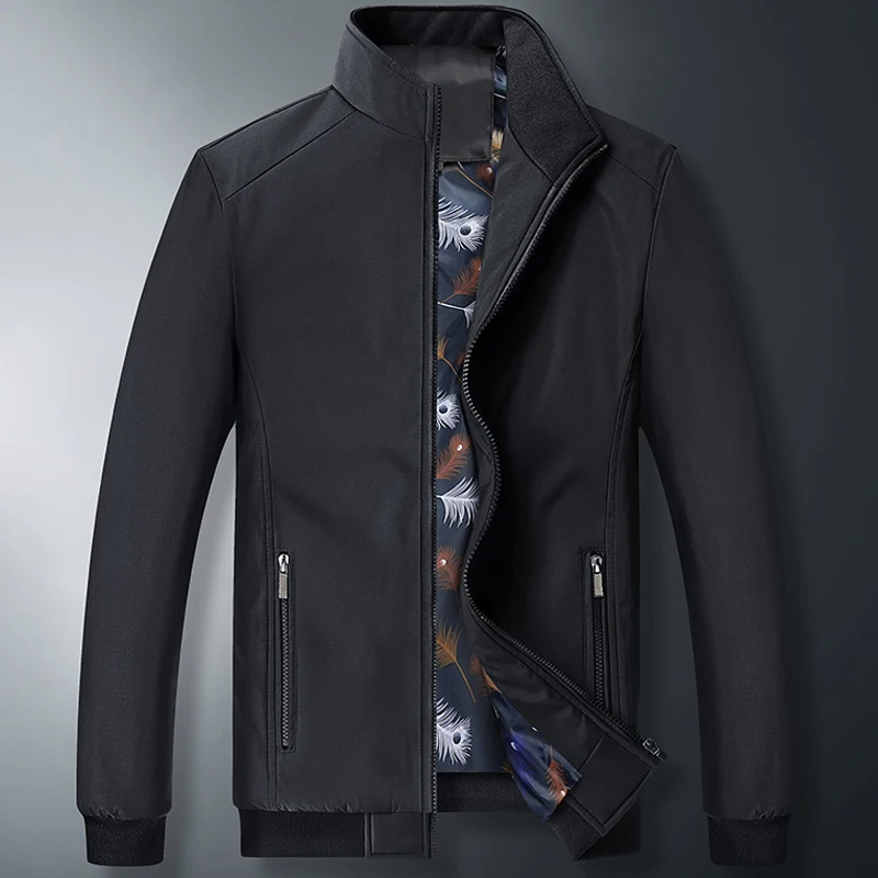 Jacket Men M-6XL 7XL 8XL spring autumn New mens jackets Thin solid color top coat Men's casual windbreakers business coats 1819