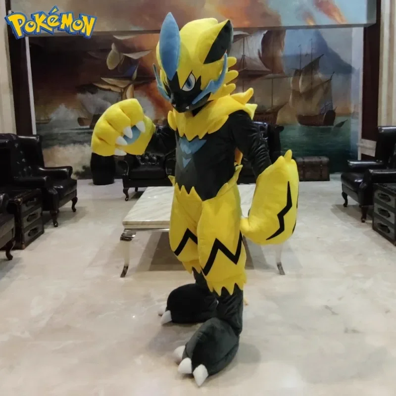 

Zeraora Doll Costume Set Pokemon Cartoon Animal Doll Costume Wearable Performance Plush Toy Customization Plush Children ToyGift