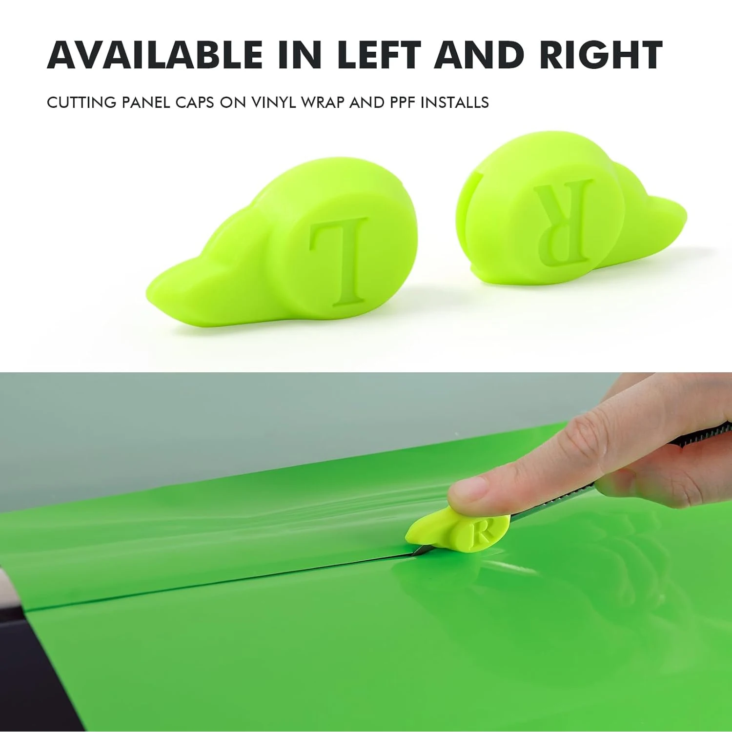FOSHIO 5Pairs Edge Trimming Guide Protector Caps For Craft Knives Car Tint Film Wraps Vinyl Wallpaper Verge Cutting Accessories