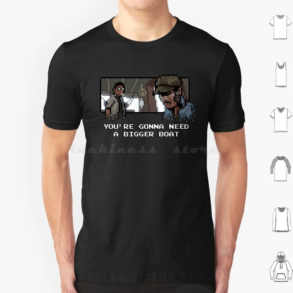 Smile You Son Of A Pixel! T Shirt 6xl Cotton Cool Tee Jaws Shark Great White Shark Great White Amity Sheriff Police Chief