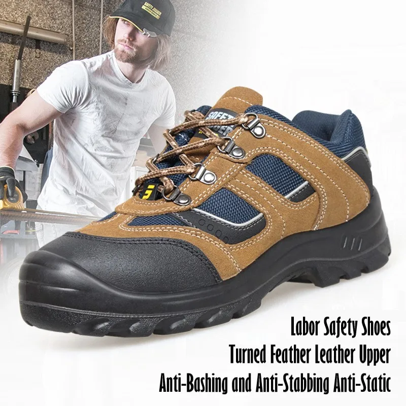 

X2020P Labor Protection Safety Shoes Anti-Smash Anti-Puncture Anti-Static Anti-Slip Breathable Mesh Surface Soft Comfortable