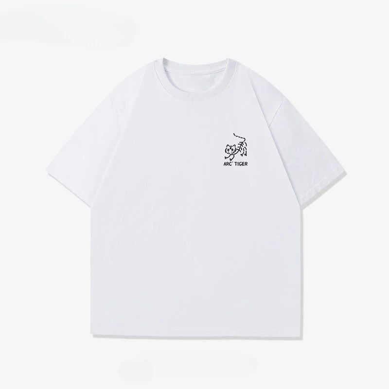 

The Ancestor Dog Cat Short-sleeved T-shirt Mens Womens Niche Design Clothes Trendy Brand Cotton Loose Couple Half-sleeved