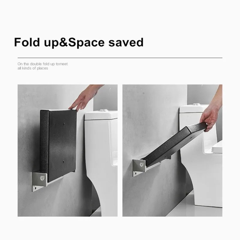 Bearing 200kg wall-mounted folding waterproof, moisture-proof and anti-collision elastic seat, shower stool suitable