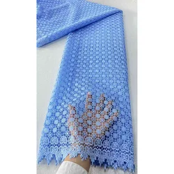 Latest Nigerian Guipure Lace Fabric 2025 High Quality African Lace Fabric Embroidery Cord Material 5Yards for Sewing Dress SZ157