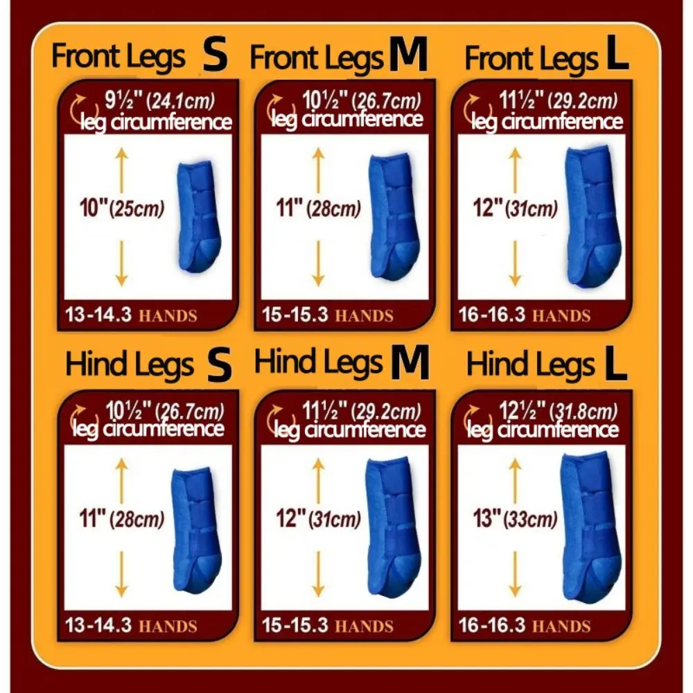 Ensemble de bottes de sport cheval colorées, durables, respirantes, broCumbria de médicaments, confortables, enveloppes de jambe de cheval, 3 tailles, 4 pièces par ensemble