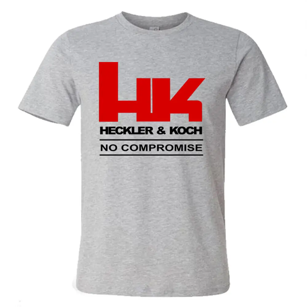 Heckler Koch HK No Compromise Men's Grey T Shirt Size S to 5XL