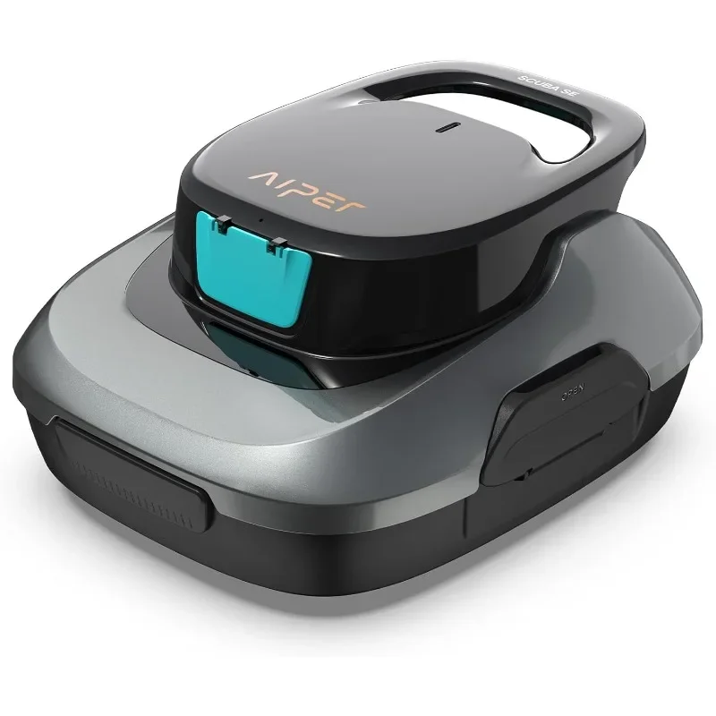 AIPER Scuba SE Robotic Pool Cleaner, Cordless Robotic Pool Vacuum, Lasts up to 90 Mins, Ideal for Above Ground Pools