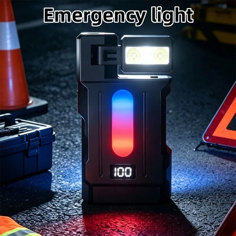 Magnetic Base LED Inspection Light Waterproof Clip-on Rechargeable Flashlight Portable TYPE-C Charging UV Flashlight Campers