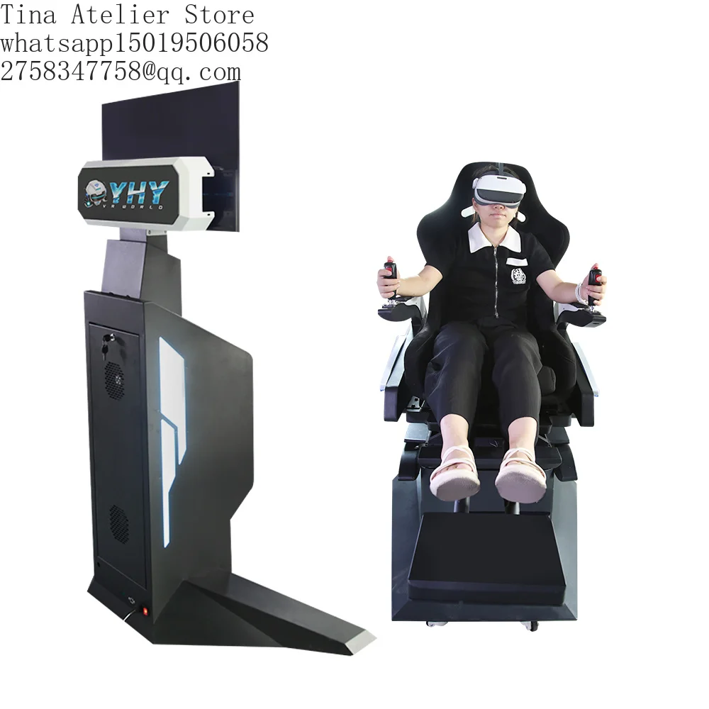 YHY Indoor Park All-aluminum Alloy 9d Virtual Reality Cinema Roller coaster 360 Rotating Vr Chair Simulator Vr Hardware