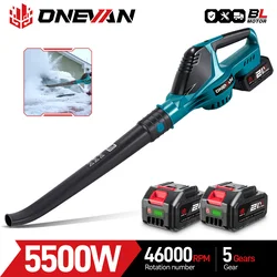 5500W Brushless Electric Air Blower 46000RPM Cordless Efficient Leaf Snow Dust Blowing Powerful Tool For Makita 18V Battery Pin