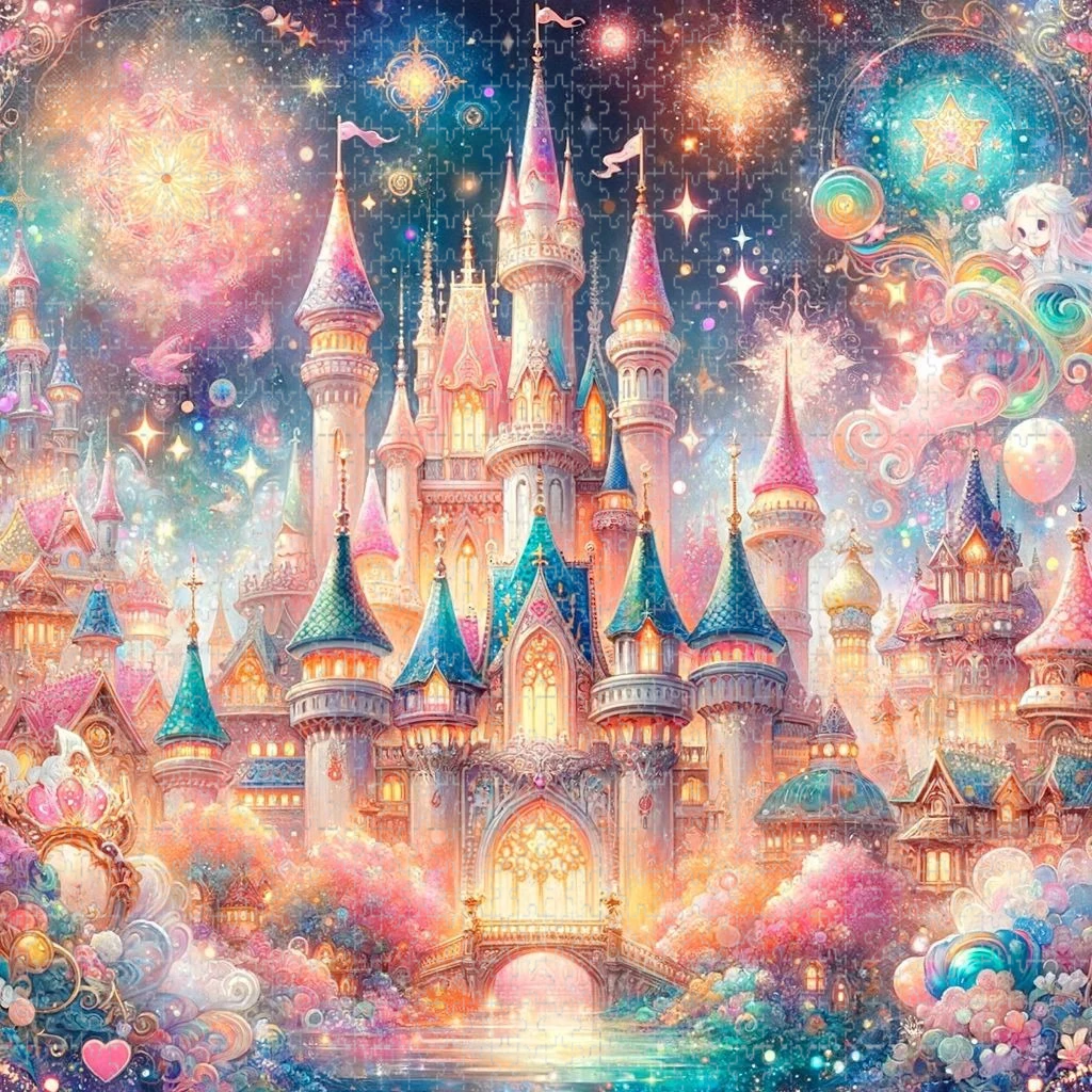 Adult Jigsaw Puzzle 1000 Pieces Puzzle Dream Castle Scenery Paper Puzzle Decorative Painting Exercise Brain Thinking