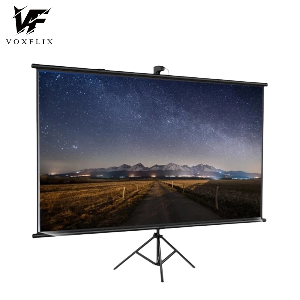 VOXFLIX16:9 72/84/100 Inches High-density Portable Folding Soft Home Outdoor KTV Office School 3D HD Projector Screen