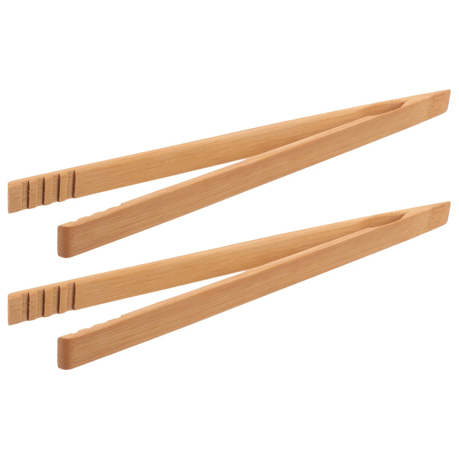 

2Pcs Bamboo Tea Cup Clips Non-Slip Ergonomic Handle Kitchen Tweezers Cooking Tongs Food Clamp Fryer Bbq Tool