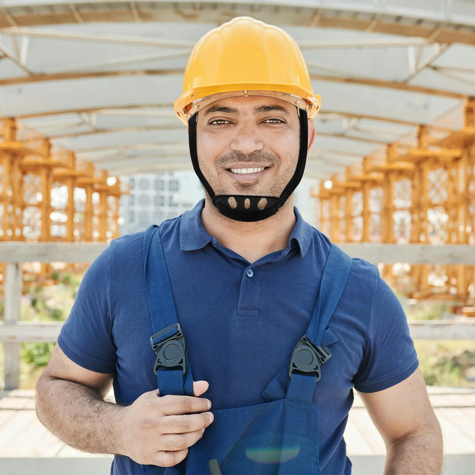 

Safety Accessories Y-Shaped Chin Strap Dual Ear Bands Secure Fit Construction Industrial Hard Hat Strap Clips