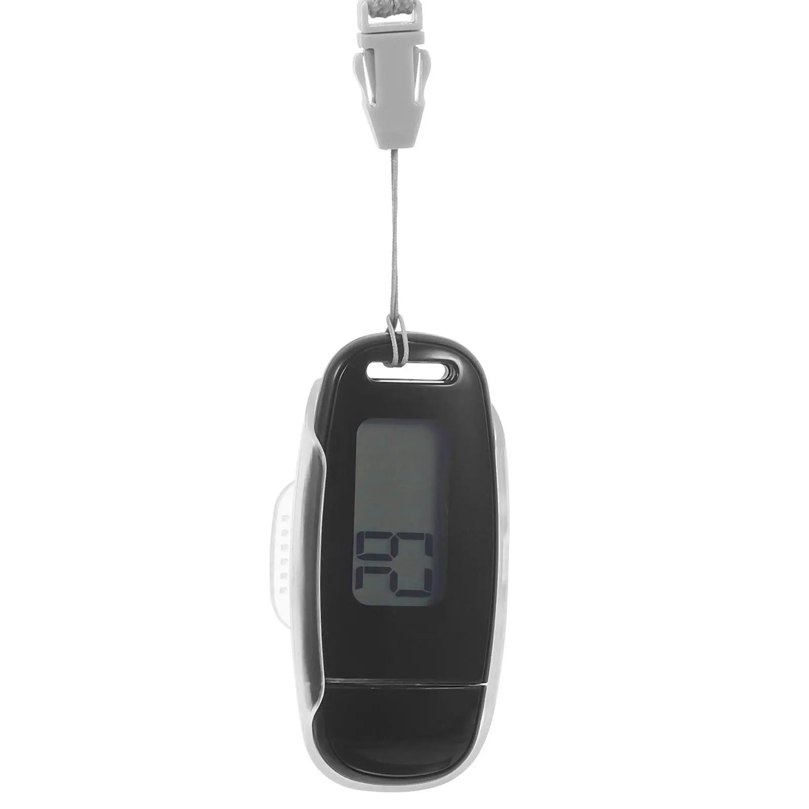 3D Pedometer USB Rechargeable Black Walking Counter Portable Fitness Gadgets