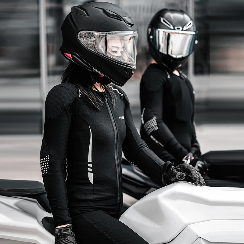 NVIU Motorcycle Cycling Soft Armor For Women Summer Anti-fall Reflective Breathable Motorcycle Armor Racing Protection Armor