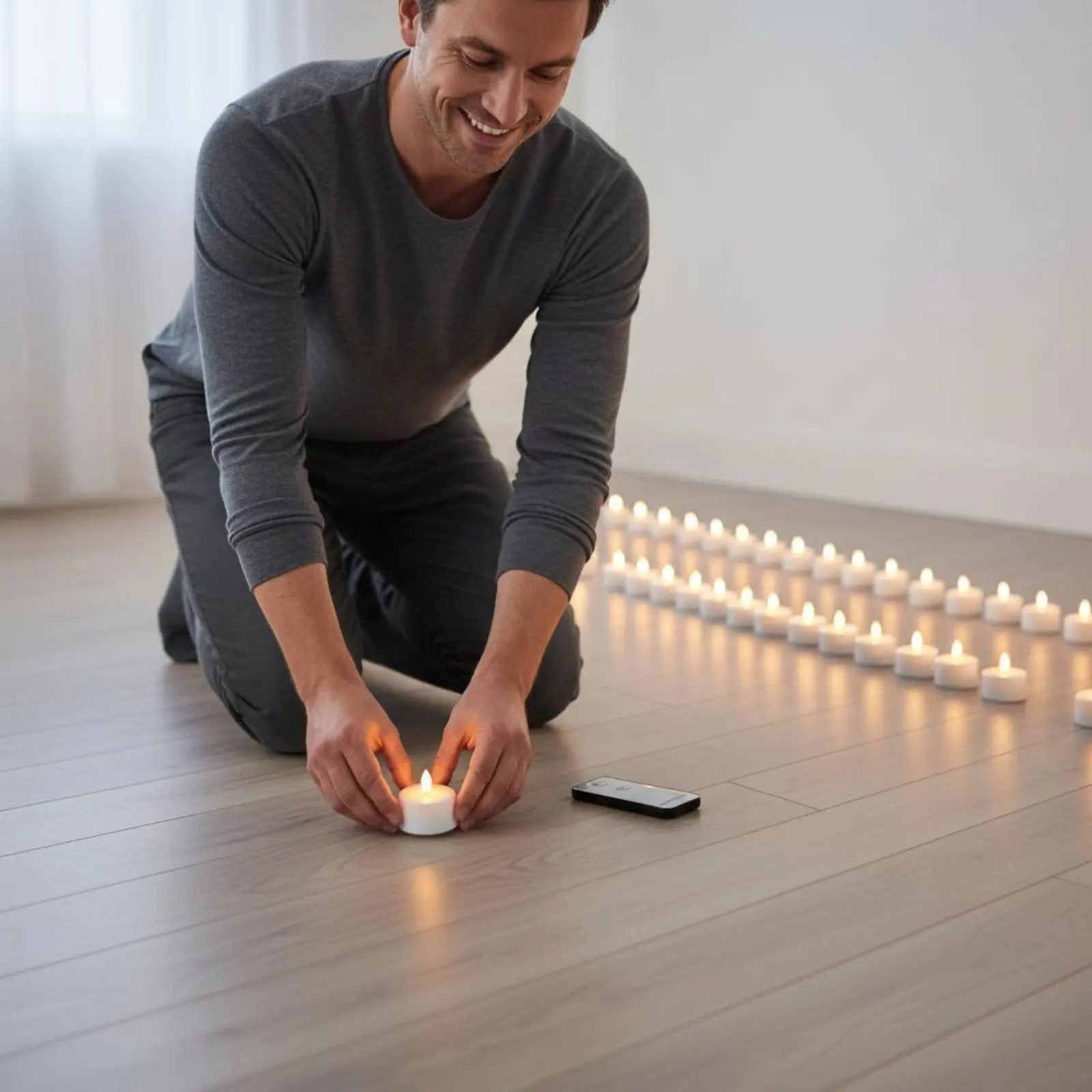 

Electronic Tea Brightness Safe Around Kids & Animals Battery Operated Tea Brightness Decorative Lighting Smokeless House