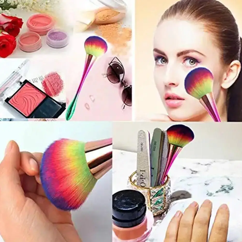 Nail Dust Clean Brush Soft Head Nail Art Cleaner Powder Remover Brush Manicure Tool,blusher Brush Make Up Beauty Tool