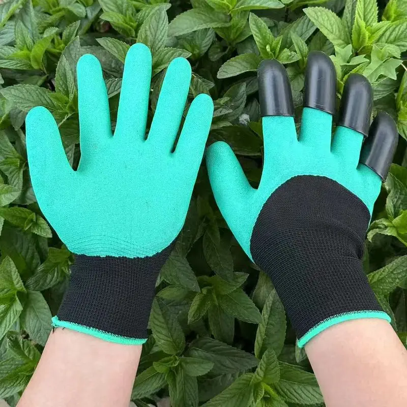 Waterproof Thumbs Protection Gloves for Digging Planting Flowers Vegetable Anti-slip Immersed in Glue Claws