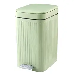 Trash Bin Bin Large Capacity Push-type Trash with Foot Pedal for Bathroom Smell Insulation Garbage Bin Easy to Use Waste Basket